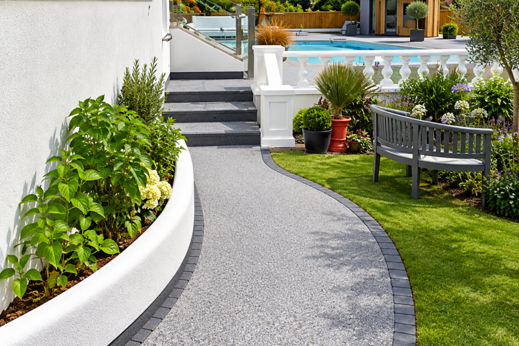 Residential pathway Resin-bound surfacing